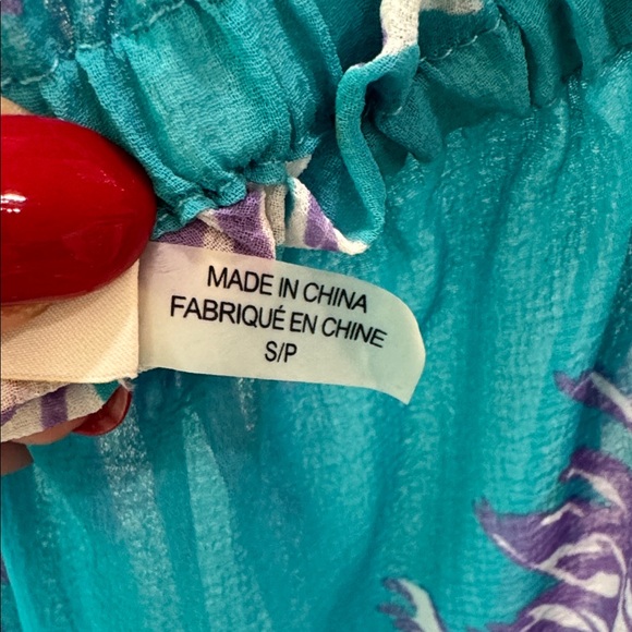 Ramy Brook Teal and Purple Floral Dress - Picture 3 of 5